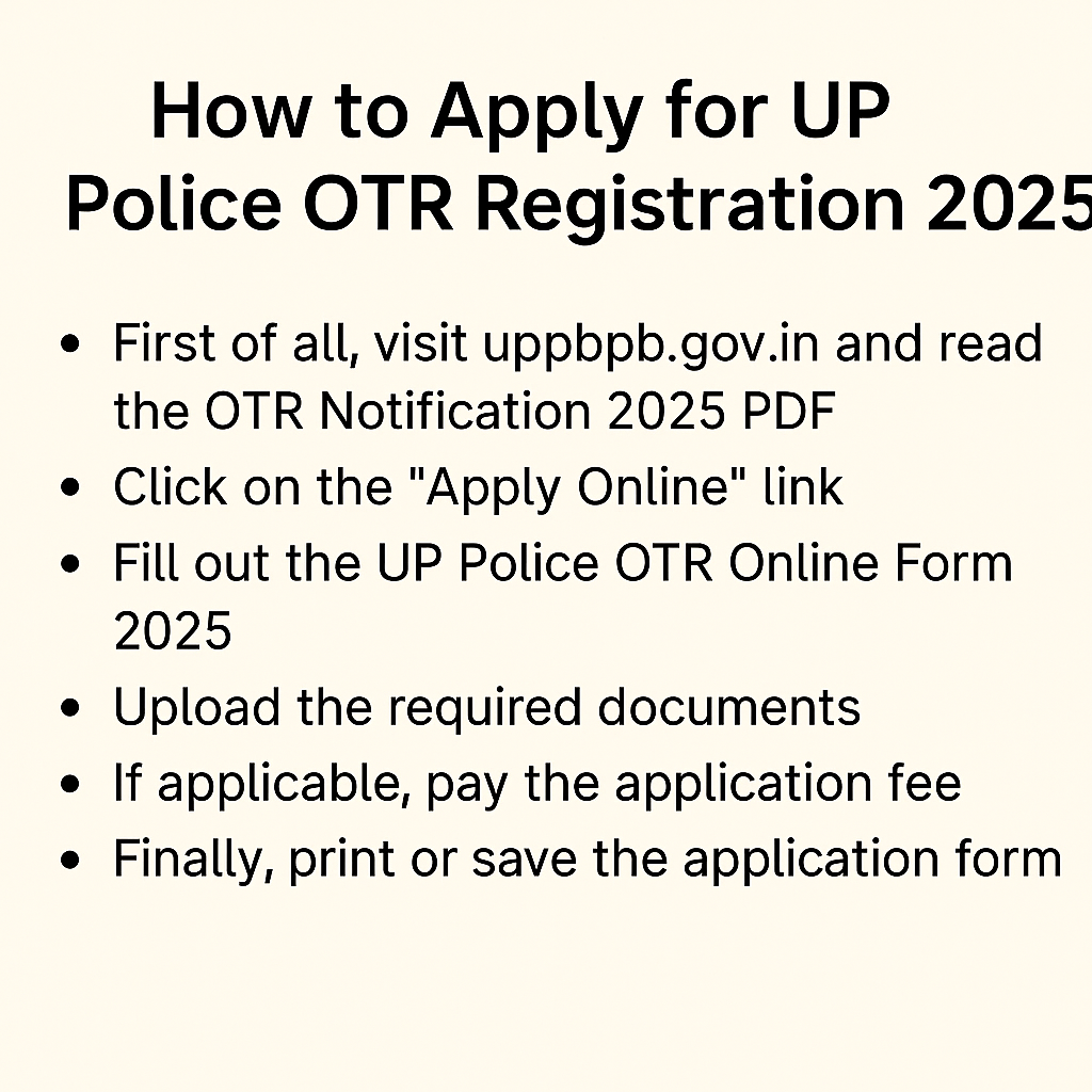 UP Police OTR Registration 2025